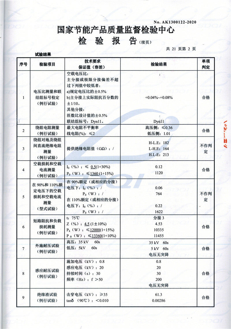 高低压试验报告-S11-1250巢湖巢湖巢湖油浸式变压器-2.jpg